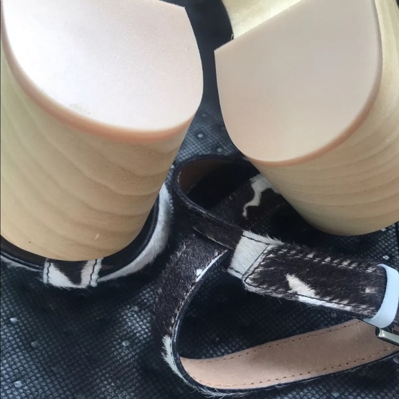 New Free People Unalira Cow Hair Clogs size 7 or 8 - Picture 8 of 15